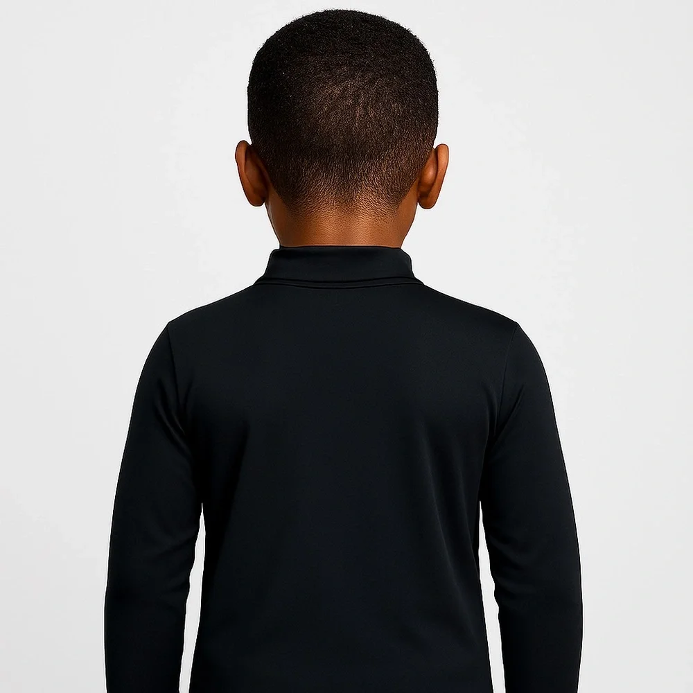 Champion Boys Duo Dry Black Mock Neck Rashguard Compression Shirt L 10-12